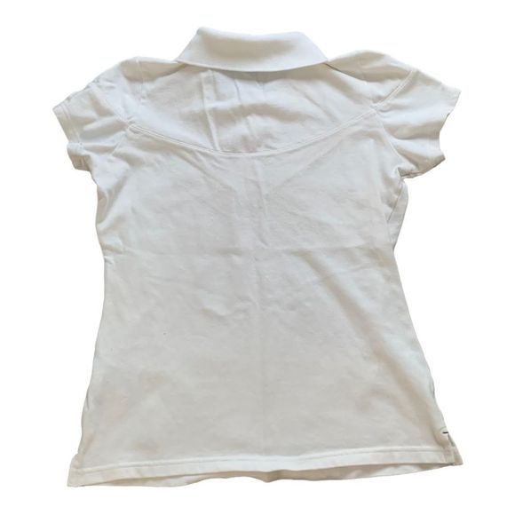 Y2K Youth Girls Nike White Polo Short Sleeve Shirt - Picture 2 of 7
